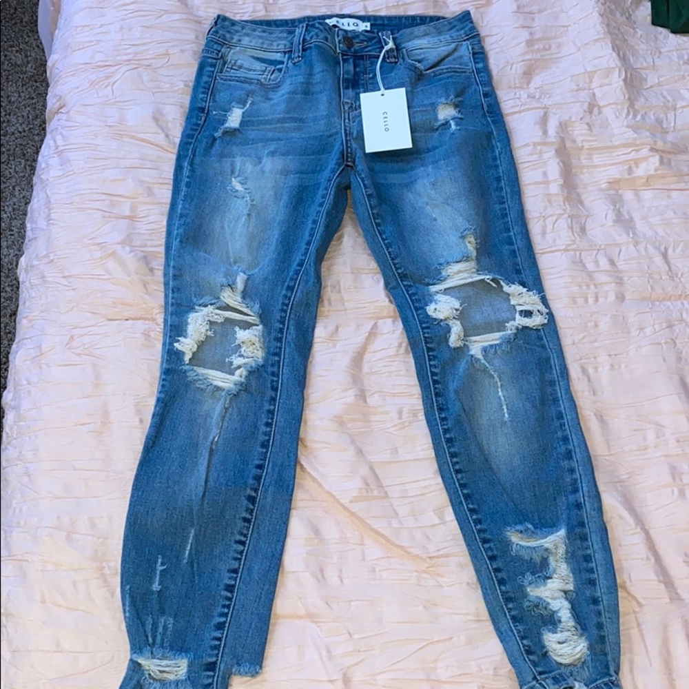 Blue wash jeans